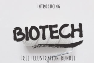 Biotech Typeface: Bold Hand-Painted Style for Crafters