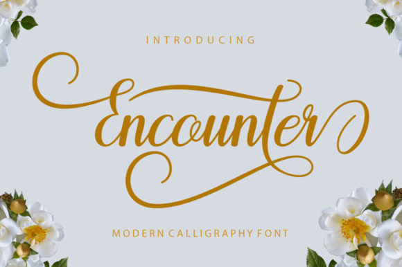Encounter: A Modern Script Font for Web Headers