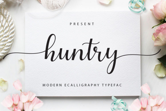 Huntry Font: A Bold Handwritten Typeface for Editorial Design